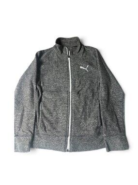 Puma Youth Size 10-12 Gray Zip Up Jacket